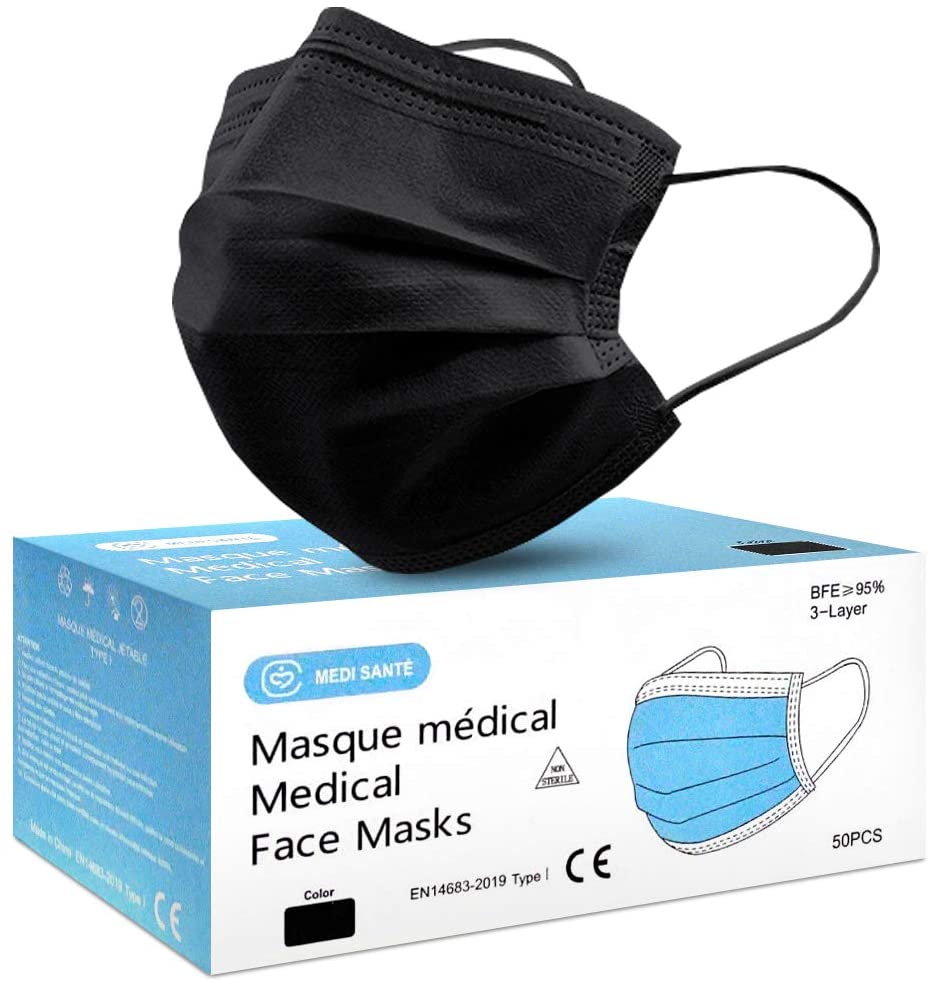 Atteinte de la COVID 19 : comment j’ai survécu ? masque-chirurgical-noir-covid